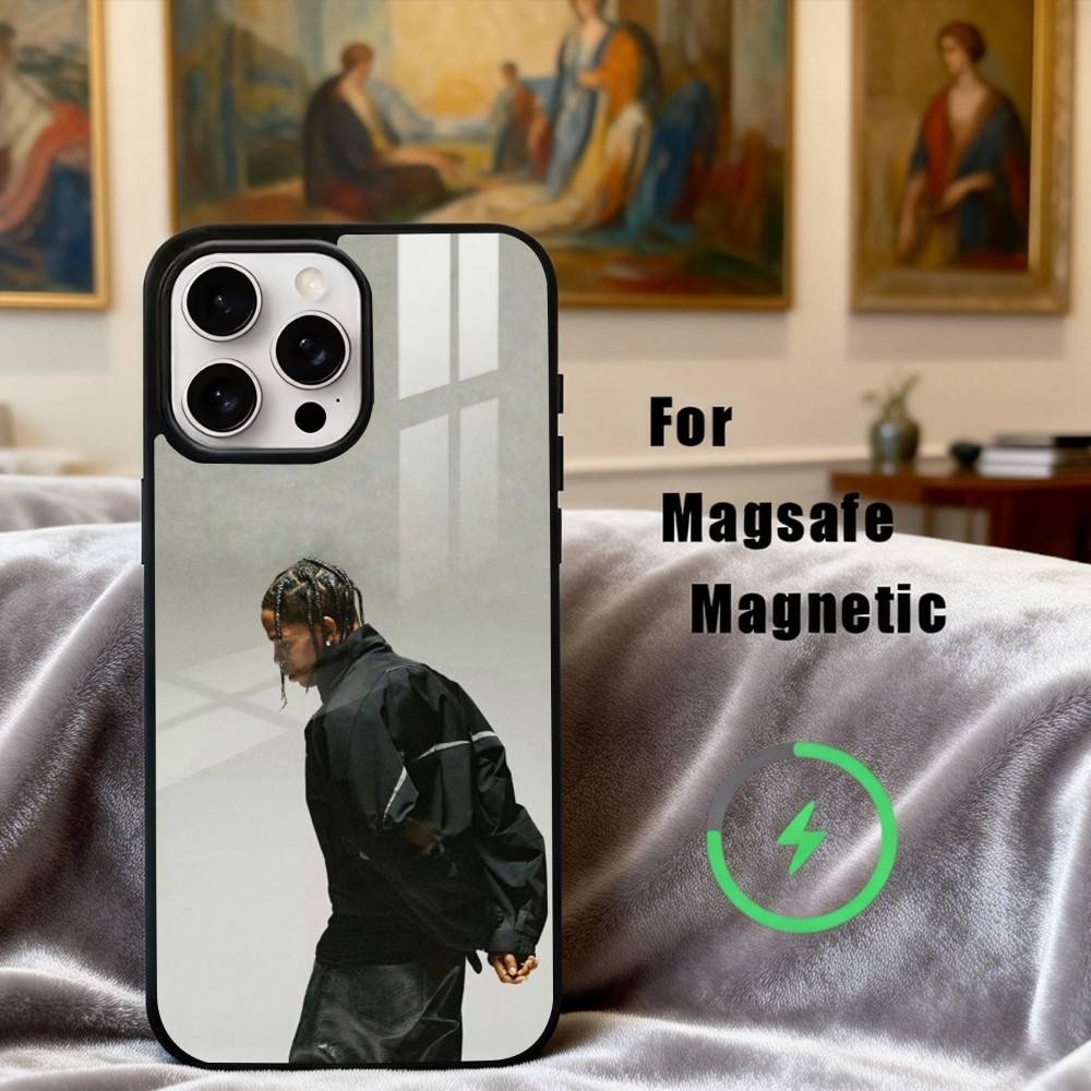 Confident T-Travis S-Scott-T Phone Case For iPhone17,16,15,14,13,12,11 Plus,Pro Max Magnetic For Magsafe Wireless Charging