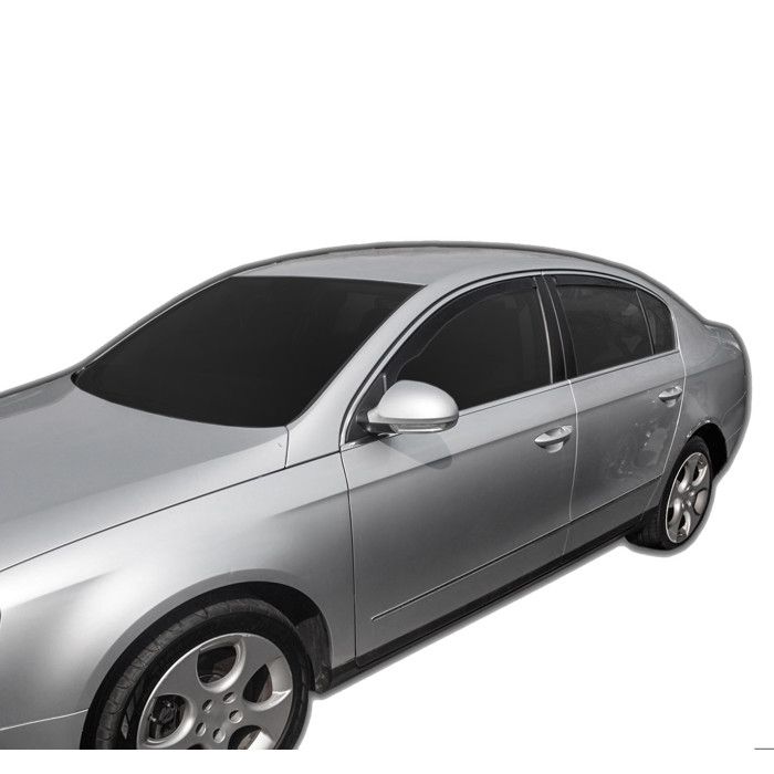 Déflecteurs d'air Volkswagen Passat B6/B7 (2005-2011) 4 portes, Aérodynamique, Teinté noir, Acrylique anti-UV