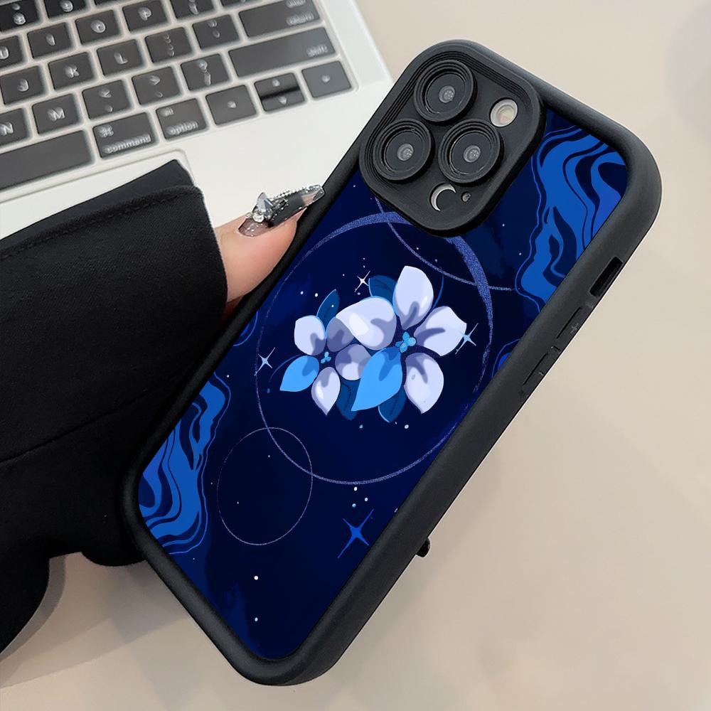 Игровой чехол для телефона GI Dainsleif для iPhone 17 16 15 14 13 12 11 Air Pro Max Plus Черный Мягкий ТПУ Ударопрочный Чехол
