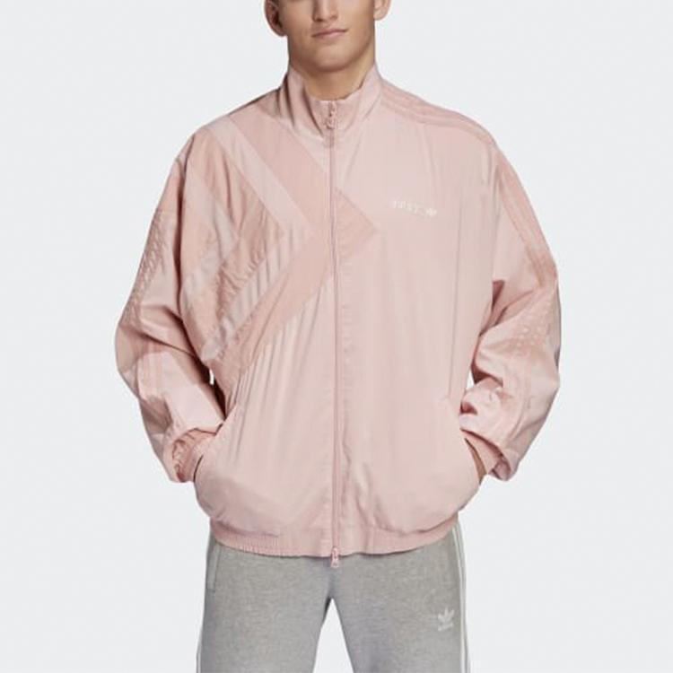 Adidas Originals Trefoil Logo Print Track Jacket Men Tops Pink GL6158