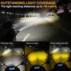1/2pcs Mini Lens Headlight Driving Light Motorcycle LED Spotlight Dual Color Hi/Low Beam Fog Lamps for Car Truck SUV UTV 12V 24V