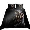 Dream NS Комплект постельного белья Skeleton Linens Пододеяльник Одеяло Одеяло Наволочка 3D Красный Кинг Хэллоуин Украшение для спальни