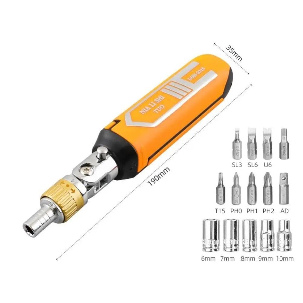 14 in 1 Ratchet Screwdriver Set Portable Hand Repair Tool Universal Dual-purpose Screwdriver Multi-function Screwdriver Bit Set