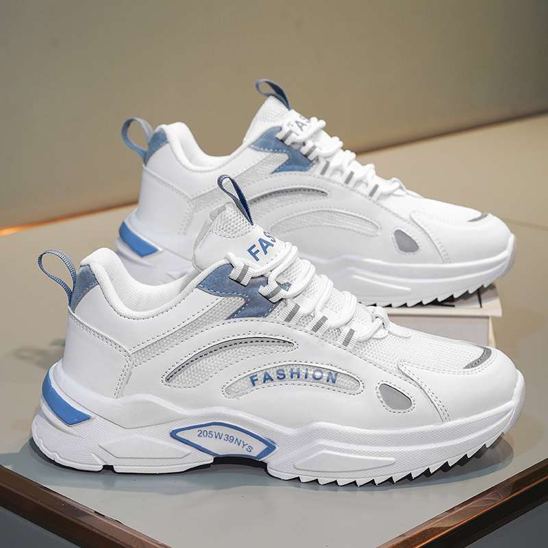 Men's Shoes Summer Breathable 2025 New Sports Shoes Men's Mesh Running Casual Little White Platform Dad Trendy Shoes