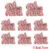 10pcs Wholesale Pink Series Cartoon Letter Slogan Patch Embroidered Patches For Clothes Jackets Hats Diy Iron On Patches Decor 