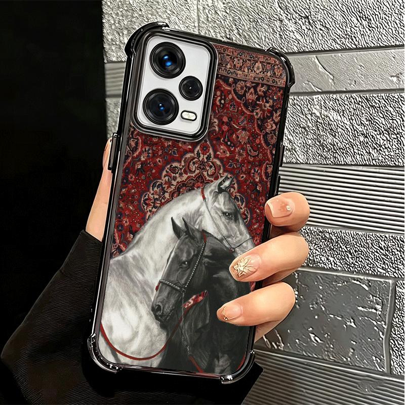 Эстетика Искусства Лошади Покрытие Чехол для Телефона Для Xiaomi Redmi Note 14 15 Pro Plus 13 12 11 11S 11T 10 9S 9 5G Противоударный Чехол с Подушкой Безопасности
