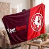 FC Twente Personalized Fleece Blanket With Football Logo, Custom Name Text Soft Warm Home Throw Blanket
