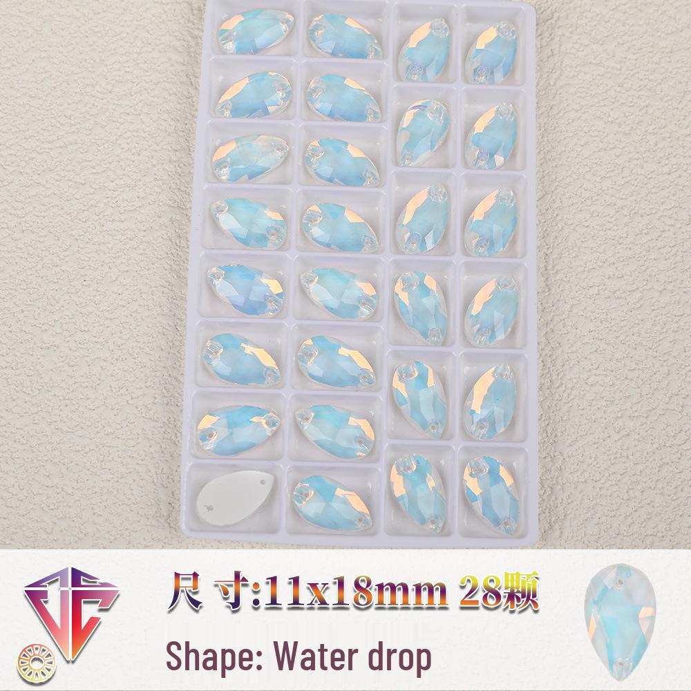 Флуоресцентные мокка каплевидные стразовые бусины - Ручная работа DIY Двухдырочные плоские аксессуары