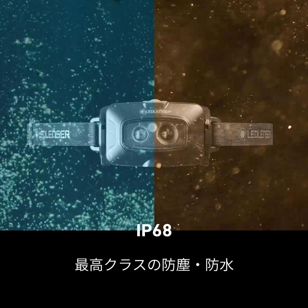 Ledlenser LED HF4R Core Maximum IP68 Red For Mountain 502790 Headlight, Rechargeable, Black, 500lm, Bright, Waterproof, Small, 72g, Lightweight,