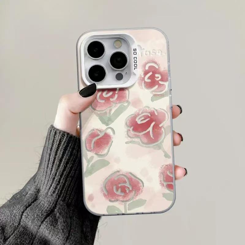 Новая роза подходит для чехла для мобильного телефона iphone17 11 Apple 16promax/15 противоударного 14pro13 Европа и Америка 12