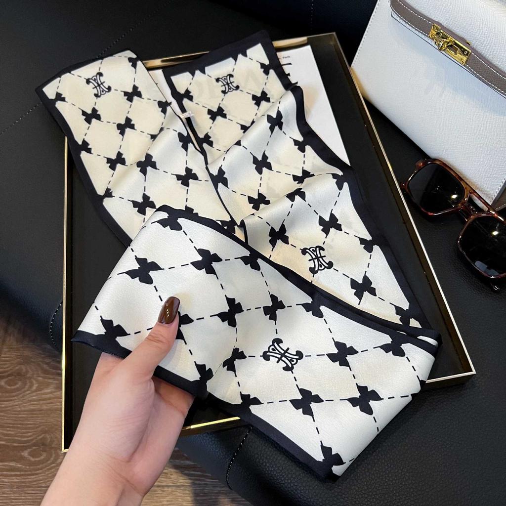 Spring and Autumn New Silk Scarf Korean Edition Fashion Matching Shirt Suit Professional Scarf Narrow Long Neck Neck Scarf