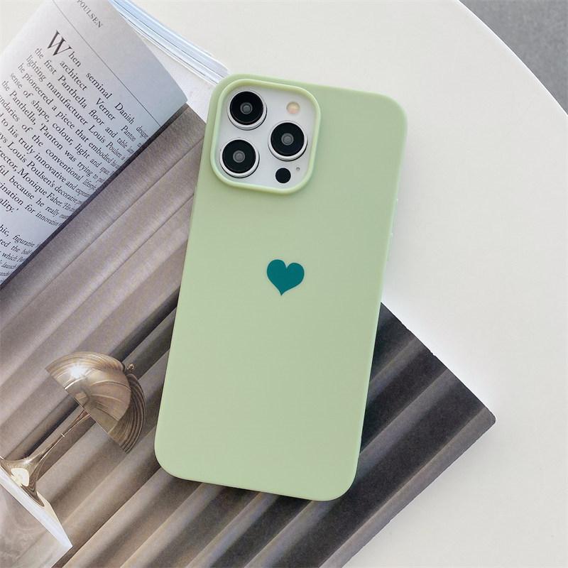 Чехол для телефона Makaron simple small love подходит для iPhone 16 15 14 13 12 11 Pro Max XS XR 7 8Plus 6S защитный чехол из жидкого силикона от падения