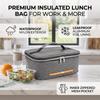 Insulated Lunch Bag for Women Men 5.6L Nylon Aluminum Foil Portable Thermal Lunch Box Bag for Outdoor Work School Picnic