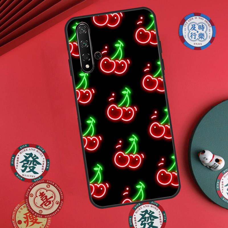 Чехол с узором из вишни для Huawei Nova Y73 Y72 Y61 Y91 Y90 Y70 Y60 12s 12i 11i 8i 9 10 SE P60 Pro P30 P40 Lite