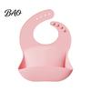 Adjustable Bibs for 6 Months to 3 Years Silicone Baby Bib, Waterproof Soft Feeding Durable One Handed Easy Wear Large Pocket Food Catch Bib Babies And