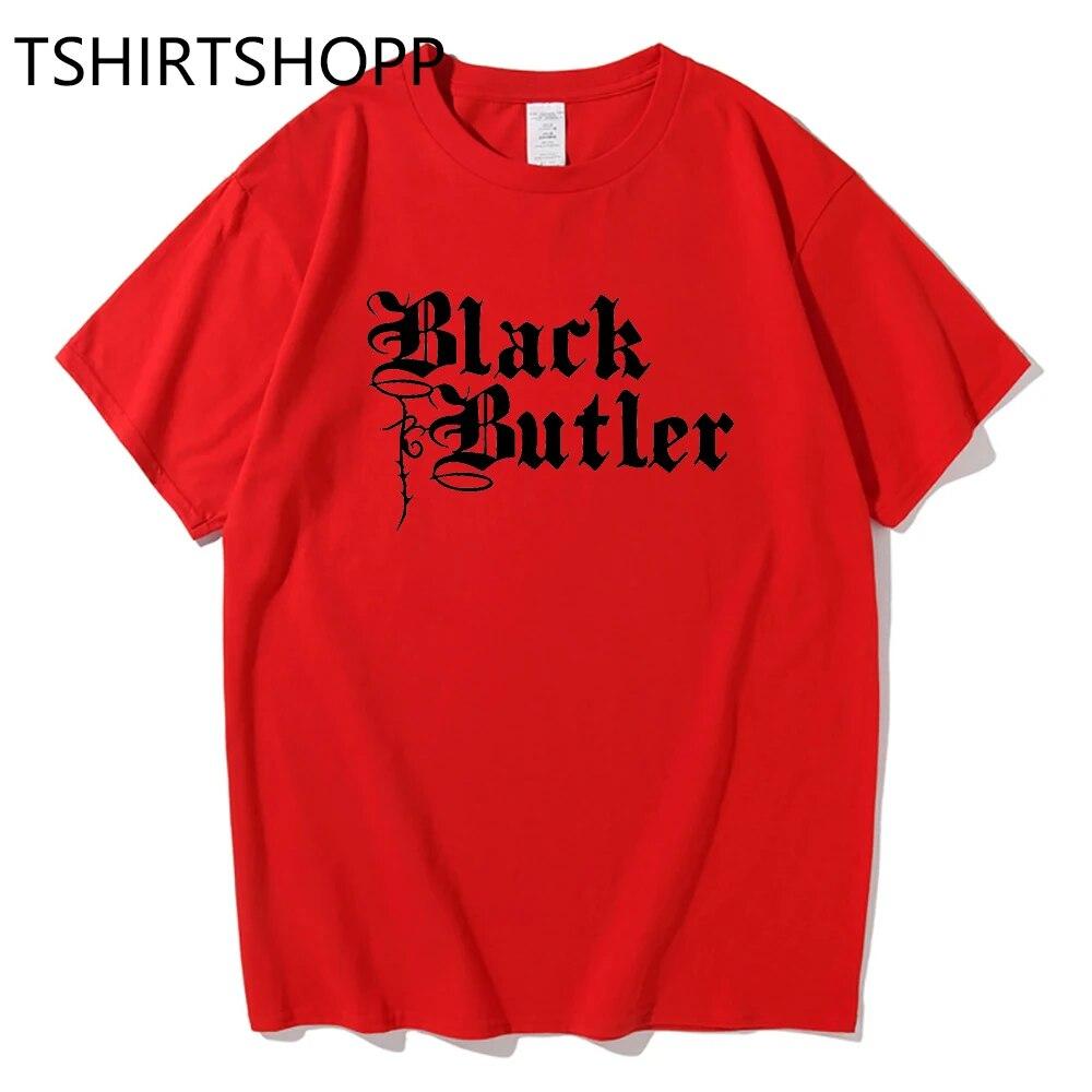 Аниме «Черный дворецкий», женская футболка в стиле Харадзюку, хлопковая футболка с короткими рукавами и принтом, уличная одежда с рисунком Гробовщика, футболки унисекс
