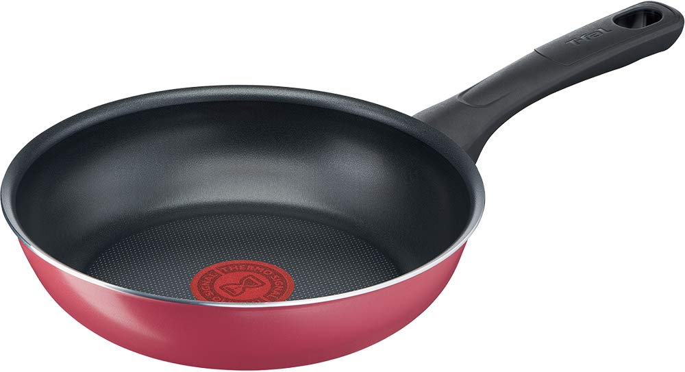 Tefal 20cm Frying Pan, Gas Stove Only, Free of PFOA and other harmful substances, Long-lasting non-stick properties, "Cranberry Red Frying Pan" (Red)