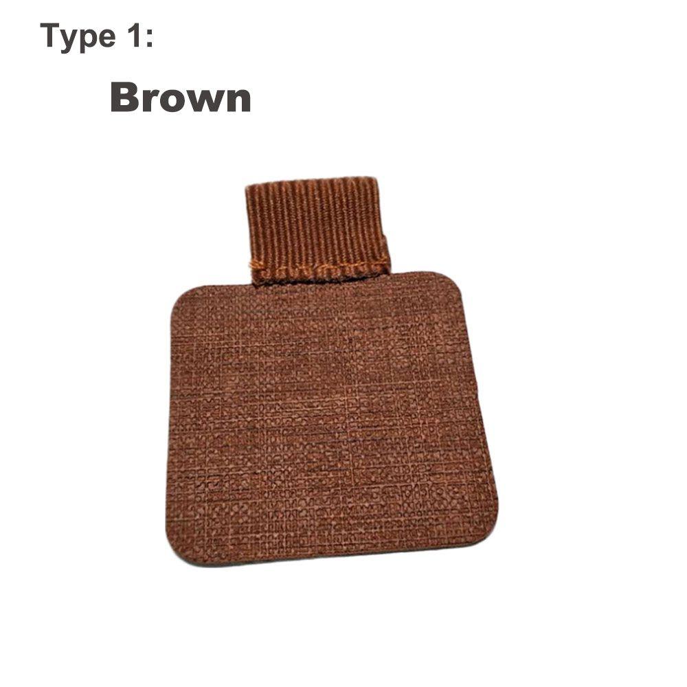 4PCS Useful Portable Convenient Notebook Self-adhesive Pen Holder Elastic Loop Leather Pen Clips