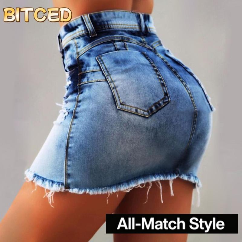 BITCED Женская модная повседневная юбка однотонная с принтом