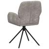 Swivel Dining Chairs 2 pcs Faux Suede Light Gray