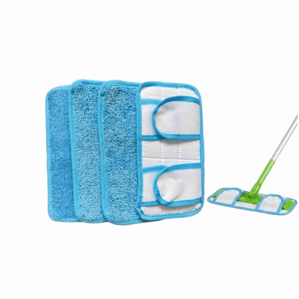 4Pcs Reusable Mop Replacement Pad Washable Flat Mop Pads Microfiber Mop Pads Household Cleaning
