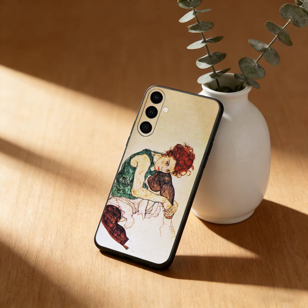 E-Egon S-Schiele Art Phone Case For Samsung Galaxy A91,80,73,72 ,71,53,52,32 ,31,22,21s,20,Soft Black Case