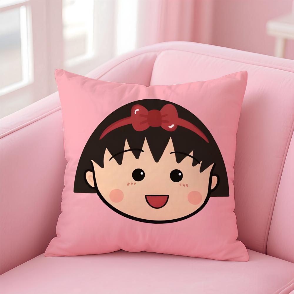 CCherry Marukochan Cushion Cover Pillow Case Soft Friendly Fabric Concealed Zipper