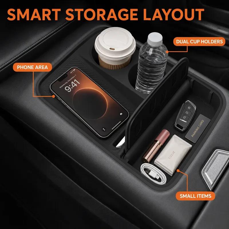 Для Haval H6 2025 2026 4-го Поколения Силиконовый Органайзер-Лоток на Центральную Консоль Противоскользящий Коврик для Хранения Аксессуары для Интерьера