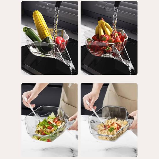 Многофункциональная сливная корзина Быстрый слив воды Удобное приготовление пищи Прочный сито для кухонной мойки