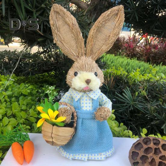 Фигурка кролика, украшение для стола, очаровательный внешний вид, яркое выражение лица, статуэтка кролика, украшение для пасхальной вечеринки