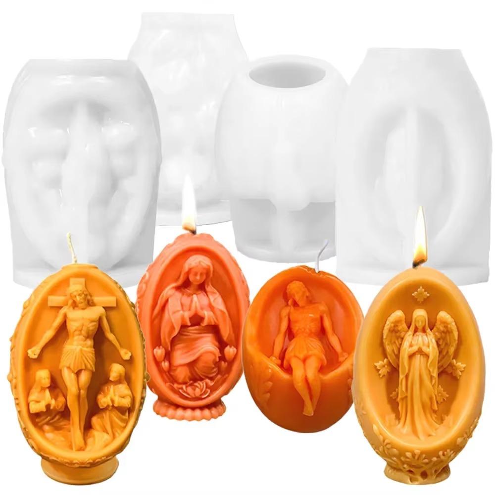 Форма для свечи в виде пасхального яйца, силиконовая форма для гипса и мыла для DIY, украшение для вечеринки, форма ручной работы, рождественские подарки KTY