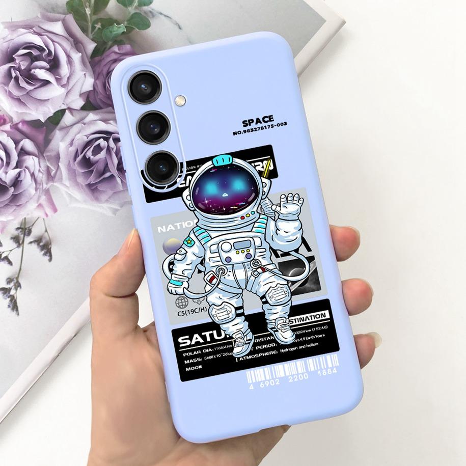 Для Samsung A25 5G 2023 Чехол SM-A256B Милый Утенок-Астронавт Тонкий Мягкий Силиконовый Задний Чехол для Телефона Для Samsung A55 A35 5G A356B Coque