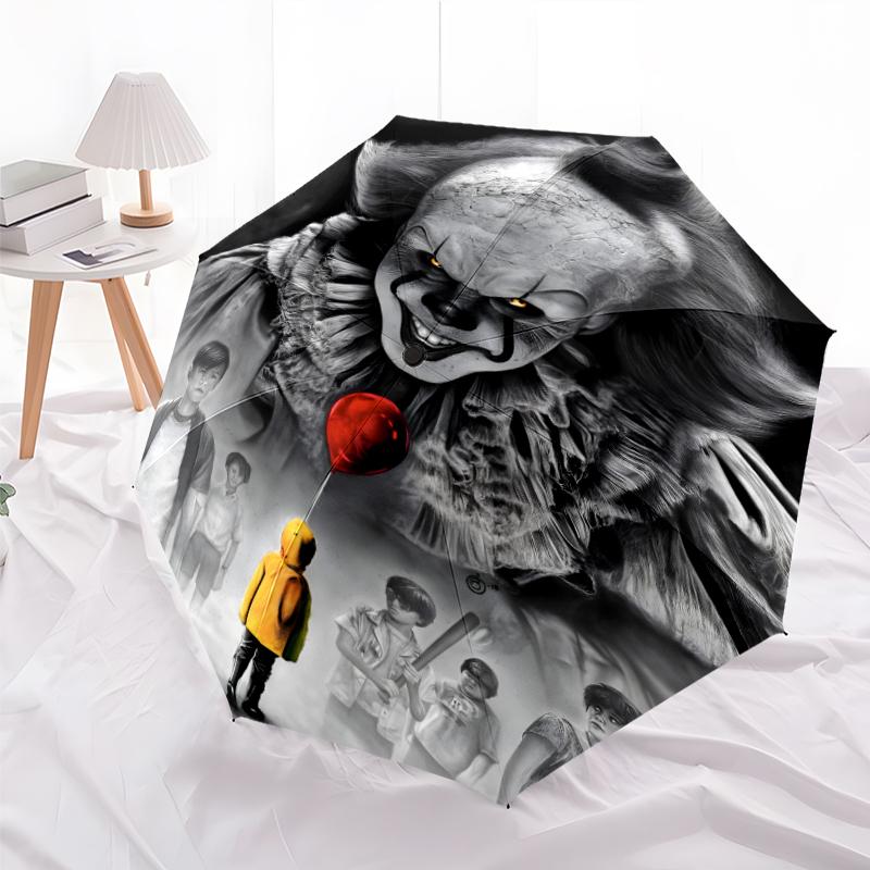 1pc Pennywise3 Umbrella, Sun Protection, And UV Shielding. It Has Eight Sturdy Ribs for Outdoor Use And Perfect Gift
