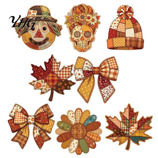 Rustic Country Home Decor Vintage Patchwork Wooden Hanging Sign, Style Wall Farmhouse Art with Hemp Rope for Door Fireplace, Autumn Decoration Indoor
