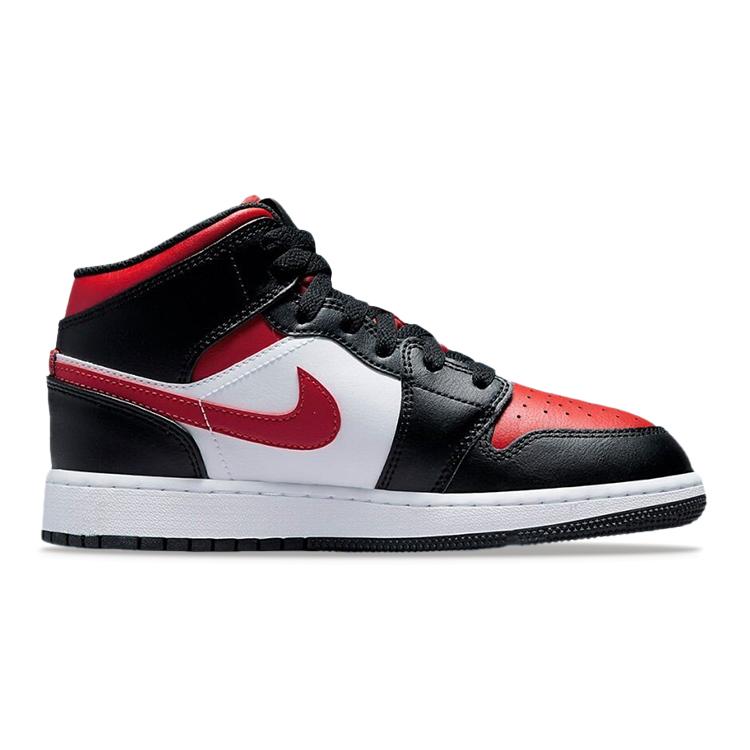 Jordan Air Jordan 1 Mid Черный Огненно-красный GS 554725-079