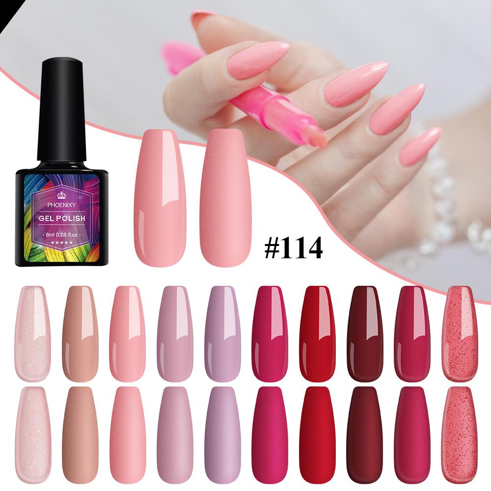 PHOENIXY 8 мл гель-лак для ногтей, полуперманентный замачиваемый УФ-светодиодный лак для маникюра, гель-лак для дизайна ногтей
