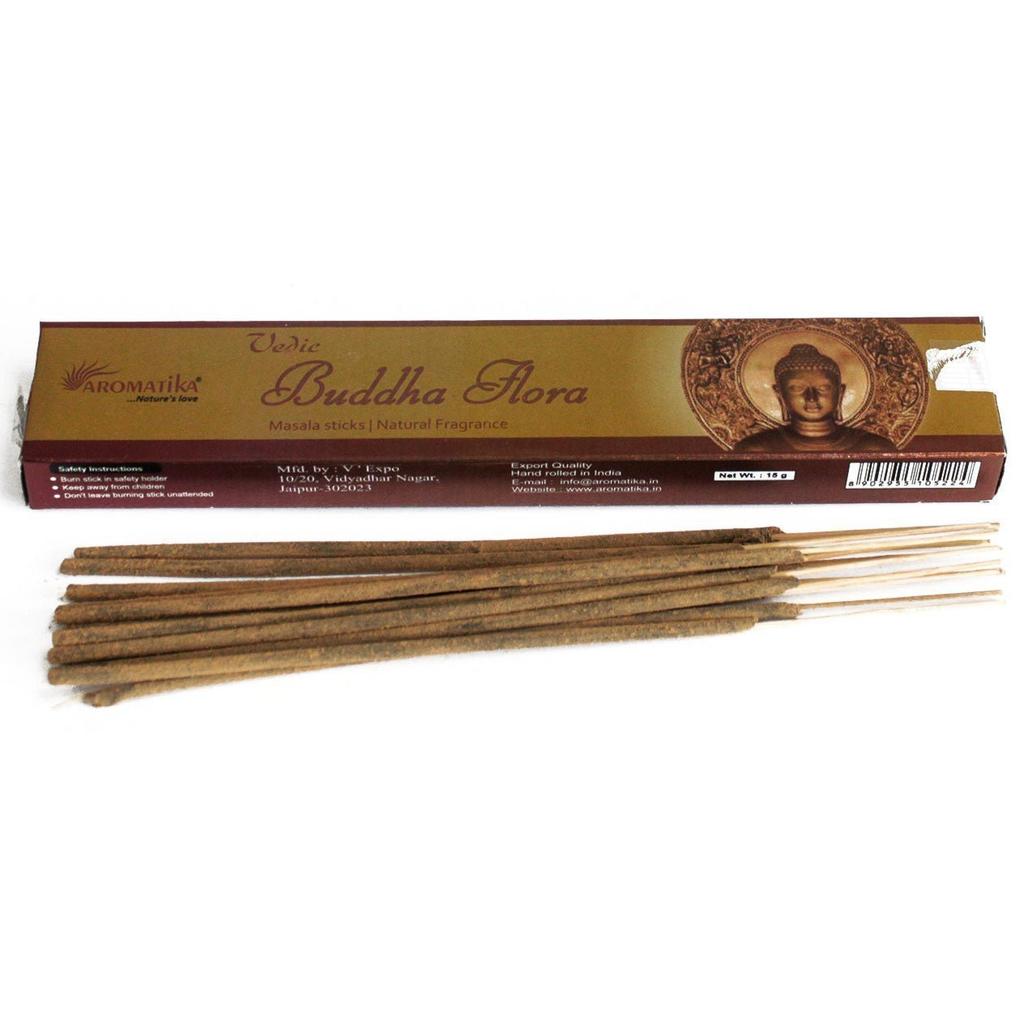 6x Incense Sticks Vedic Masala Buddha Flora, 12 Sticks