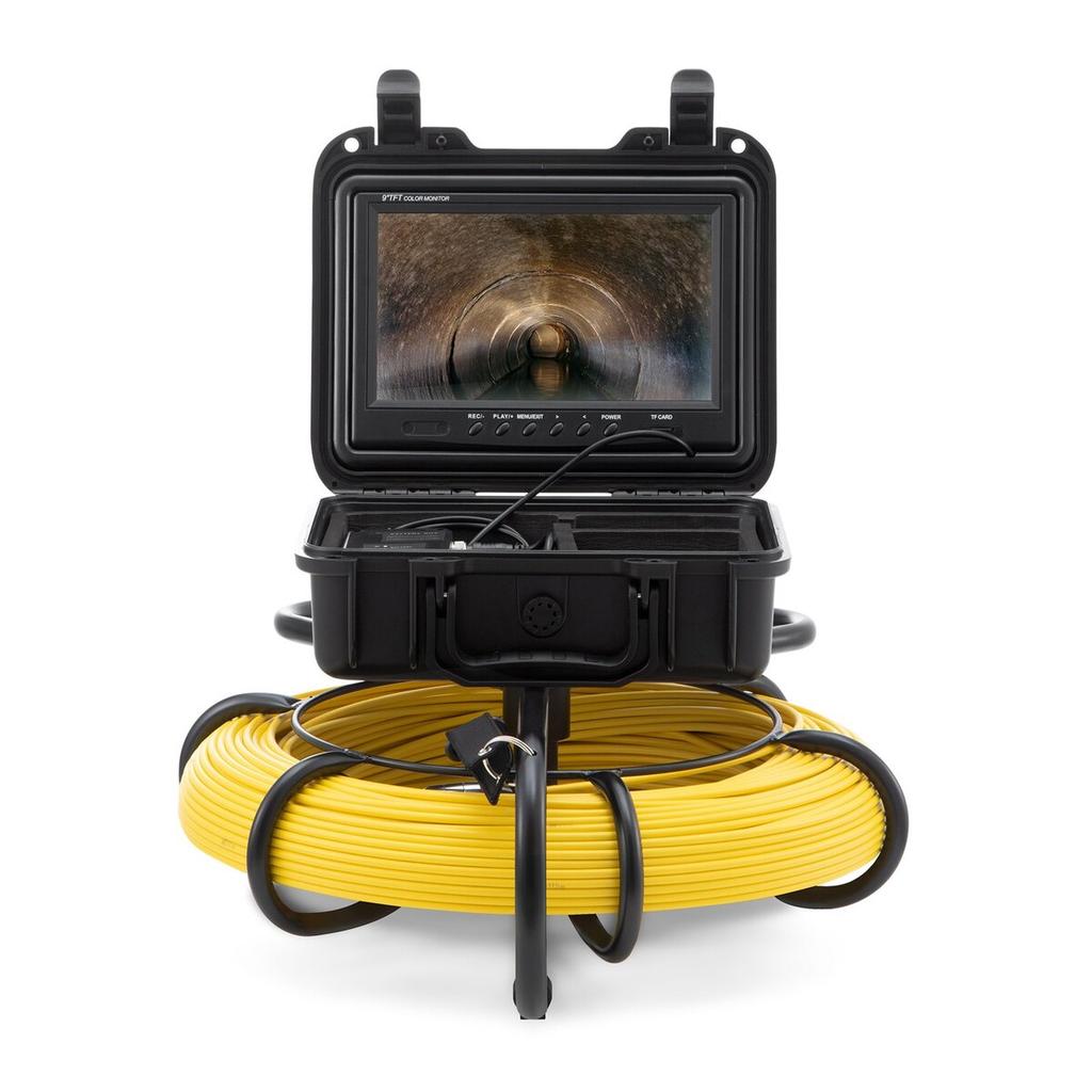 Sewer Camera Pipe Inspection Camera w/ 512hz Sonde 9in 720p Screen 300 ft