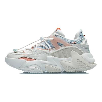 Li Ning CF Qian Hang Ce модные повседневные амортизирующие нескользящие низкие кроссовки для повседневной носки женские кроссовки Cloud-White AGLR172-1