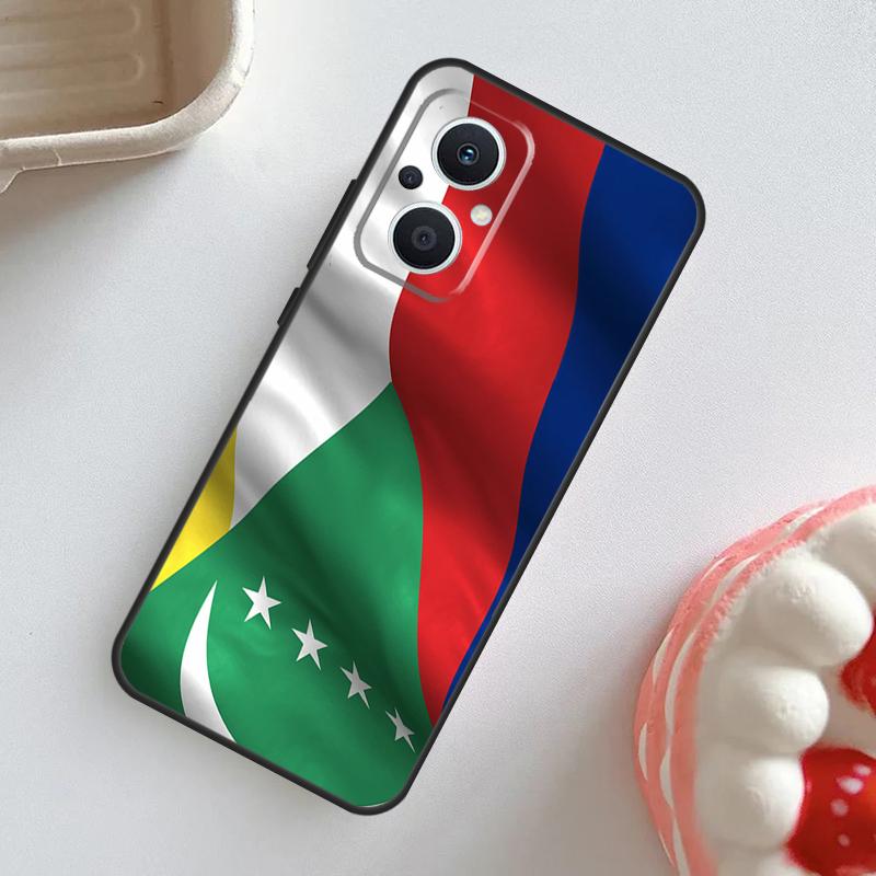 Чехол с флагом Комор для OPPO Reno 10 Pro 11F 4Z 5Z 8T 4 5 6 7 8 Lite OPPO Find X2 X3 Neo X5 X6 Pro