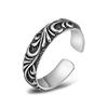 Ring Free Size S925 Ring Gold Hawaiian Jewelry Stylish Men's (Silver)