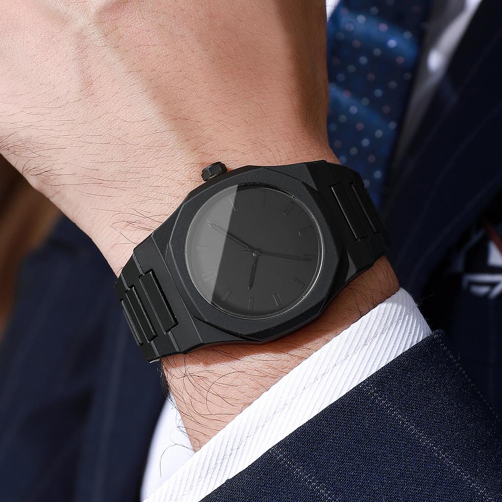 Casual Plastic Band Men Watches Simple Dial Business Wristwatch For Mens Clock Reloj Hombre