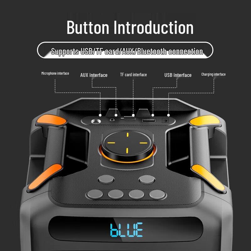Портативная Bluetooth-караоке-колонка Newmine A2, штепсель CN (адаптер в комплекте)