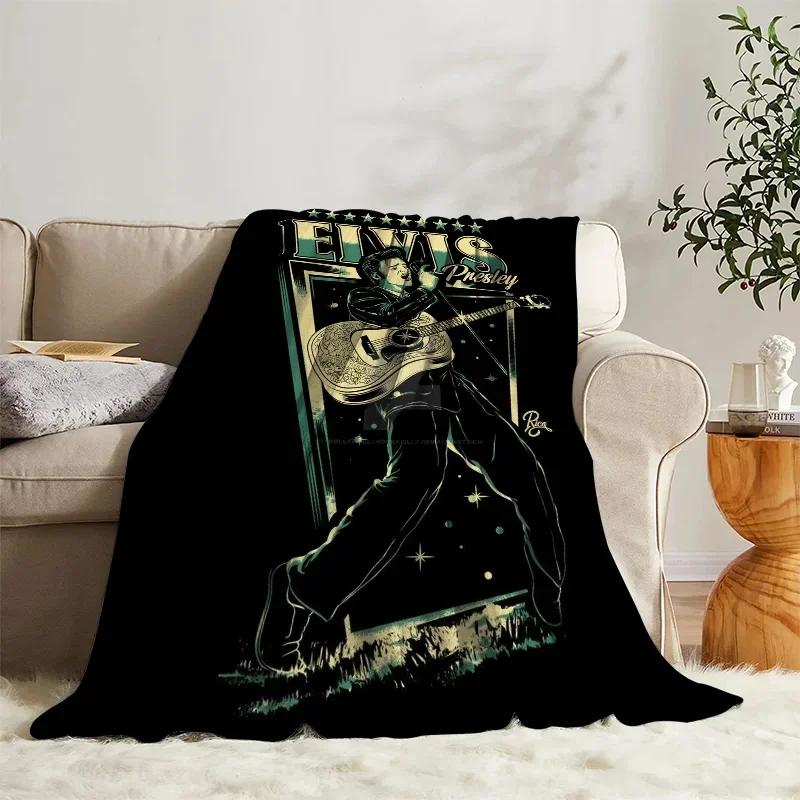 Fleece Throw Blanket Elvis Bedspread on the Bed Decorative Sofa Blankets for Winter Bedroom Decoration Boho Home Decor