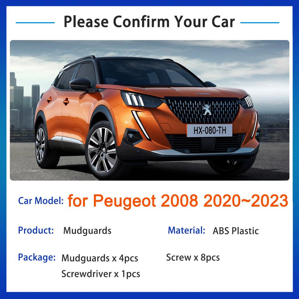 4x для Peugeot 2008 2022 2023 Брызговики с защитой от брызг, защита крыла, передние и задние колеса, Стайлинг автомобиля