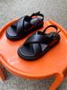 Blanc Sur Blanc Aria Platform Sandals Black