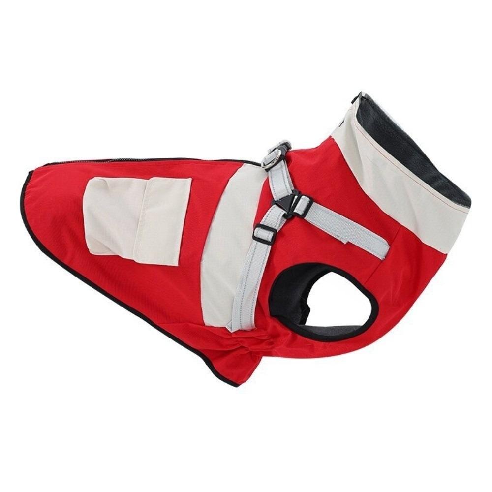 with Harness Dog Cotton Clothes Waterproof Pet Down Coat Fashion Dog Vest Jacket Daily Wear