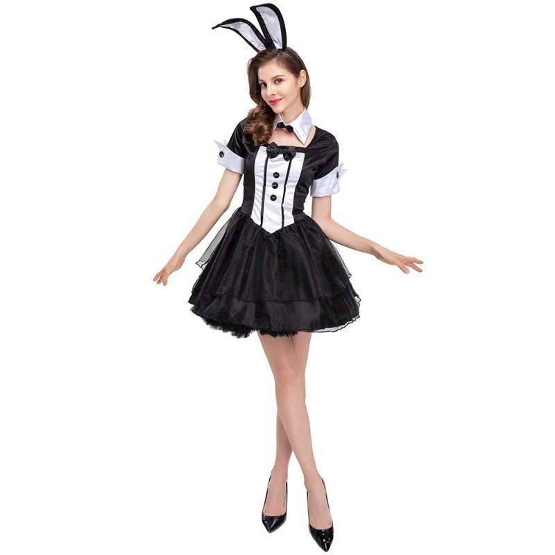Cute Rabbit Costume For Halloween And Easter Featuring Cozy Polyester Fabric Ideal For Cosplay