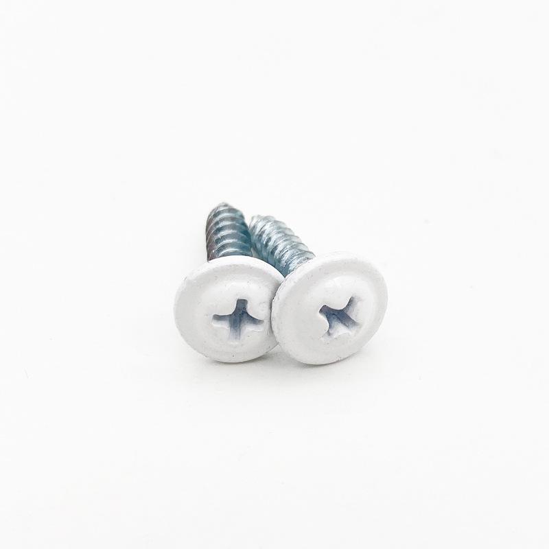 White Painted Round Head Phillips Self-Tapping Screw M4.2 with Spacer and Washer