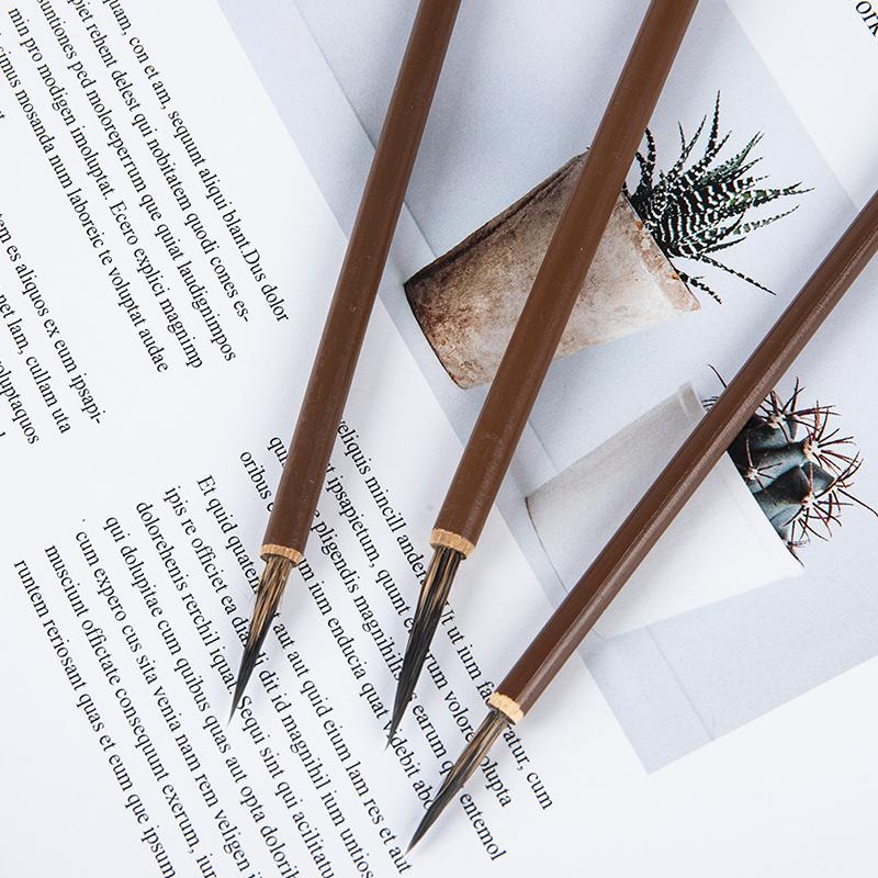 3 шт. крючок для волос ласки, тонкая кисть для рисования, кисть для каллиграфии, ручка, художественная стационарная